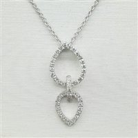 Pendente Comete Donna in Oro bianco Diamante GLB467